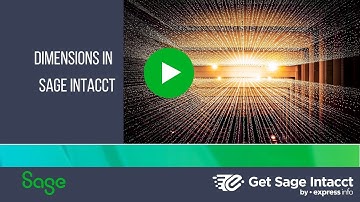 Dimensions in Sage Intacct