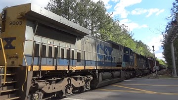 CSX YN2 Dash 9 and SD40-2 trail on CSX F742-01 in Cary, NC! (4/1/20)