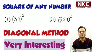 Square of a Number | Diagonal Method | Shortcut trick | Number Problems | Very Interesting Concept