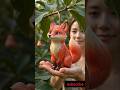 Fox Roseapple Mold Magic 🦊🍎 #Shorts #FruitMold #RoseappleArt #Viral