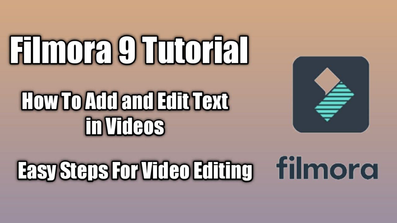 How To Add/Edit Text in Filmora 9 | Tutorial | Video Editor Software ...