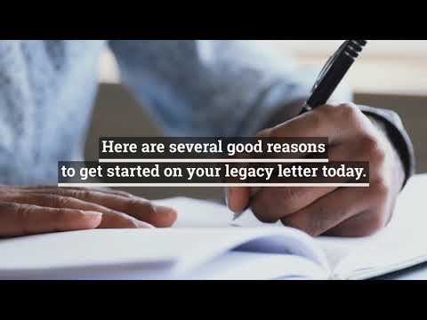 Five Reasons to Write a Legacy Letter Today - YouTube