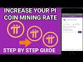 How to Mine Pi Network Faster | Boost your Pi Mining Rate Per Hour| Pi Mining Trick