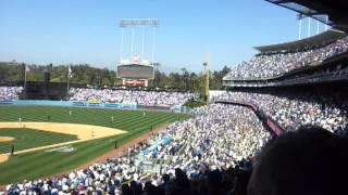 2012 Opening day 7th inning stretch Dodgers
