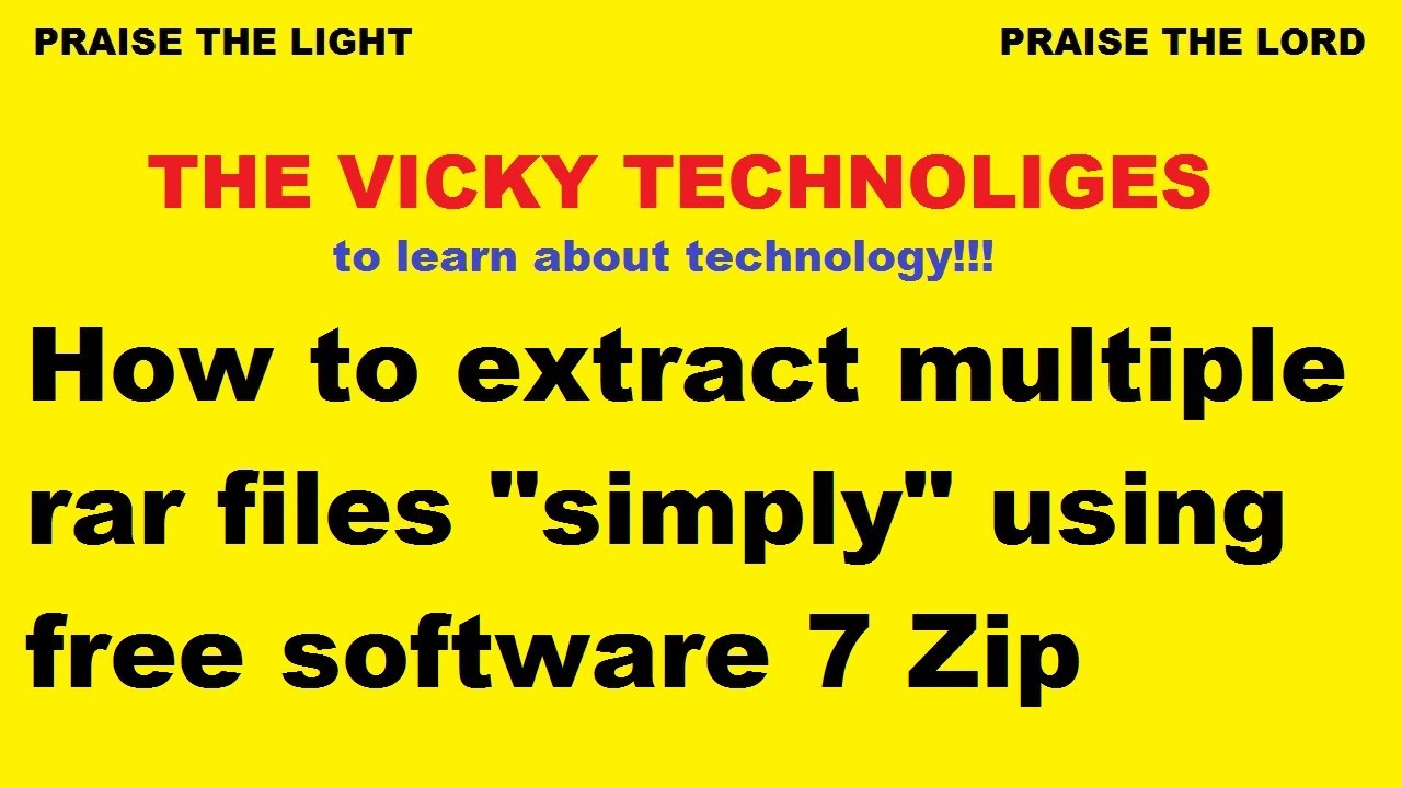 How To Extract Multiple Rar Files Simply Using Free Software 7 Zip how-to-extract-multiple-rar-files-simply-using-free-software-7-zip