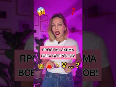 ПРОСТАЯ СХЕМА ВСЕХ ВОПРОСОВ! 👑🔺🙋🏼♀️V … ?