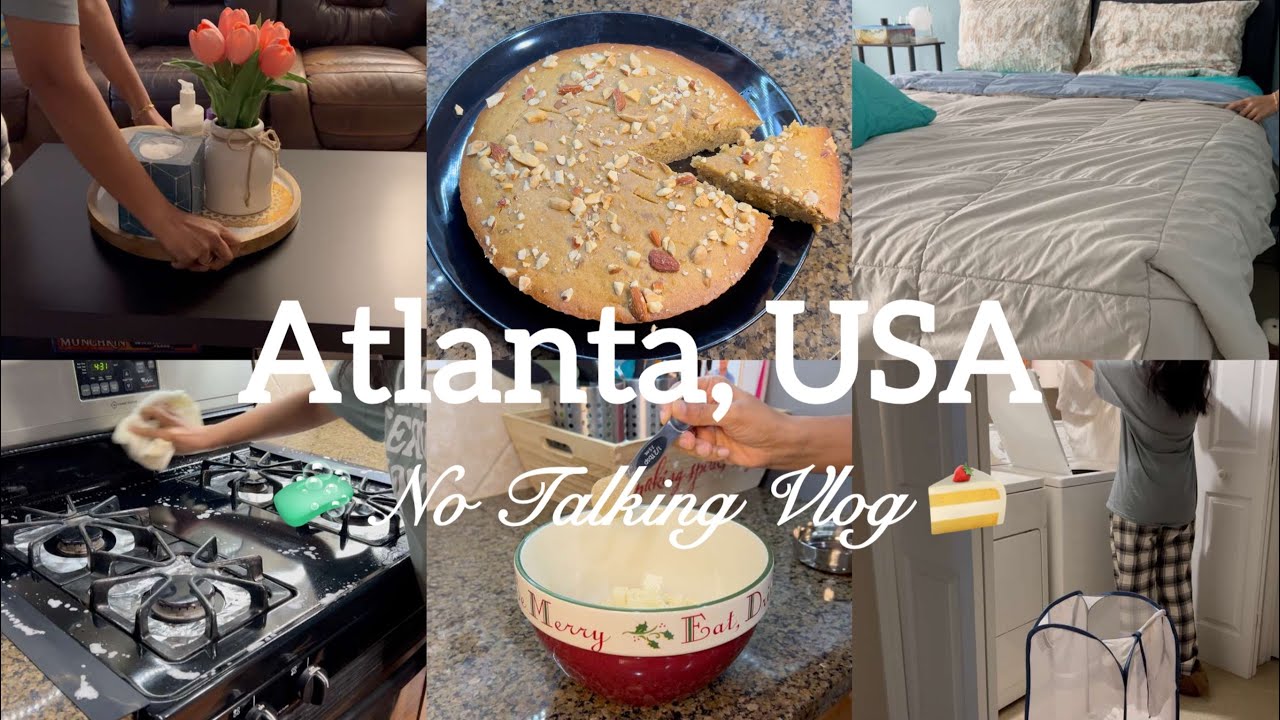 Cozy Weekend Reset | First Time Baking 🍰, Laundry & Cleaning Routine | Indian Couple in USA🎄