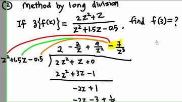Inverse z-transform by long division