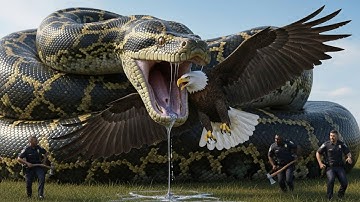 Giant Python Attack Rescue: Heroes Save Eagle in Time 🐍