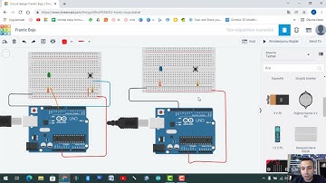 Tinkercad buton ile led yakma