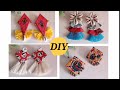 Diy- Creative Handmade Fabric Earrings (Unique) // Fabric Handmade jewellery Making 2020