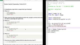 Business Analytics Programming Practice Set # 5
