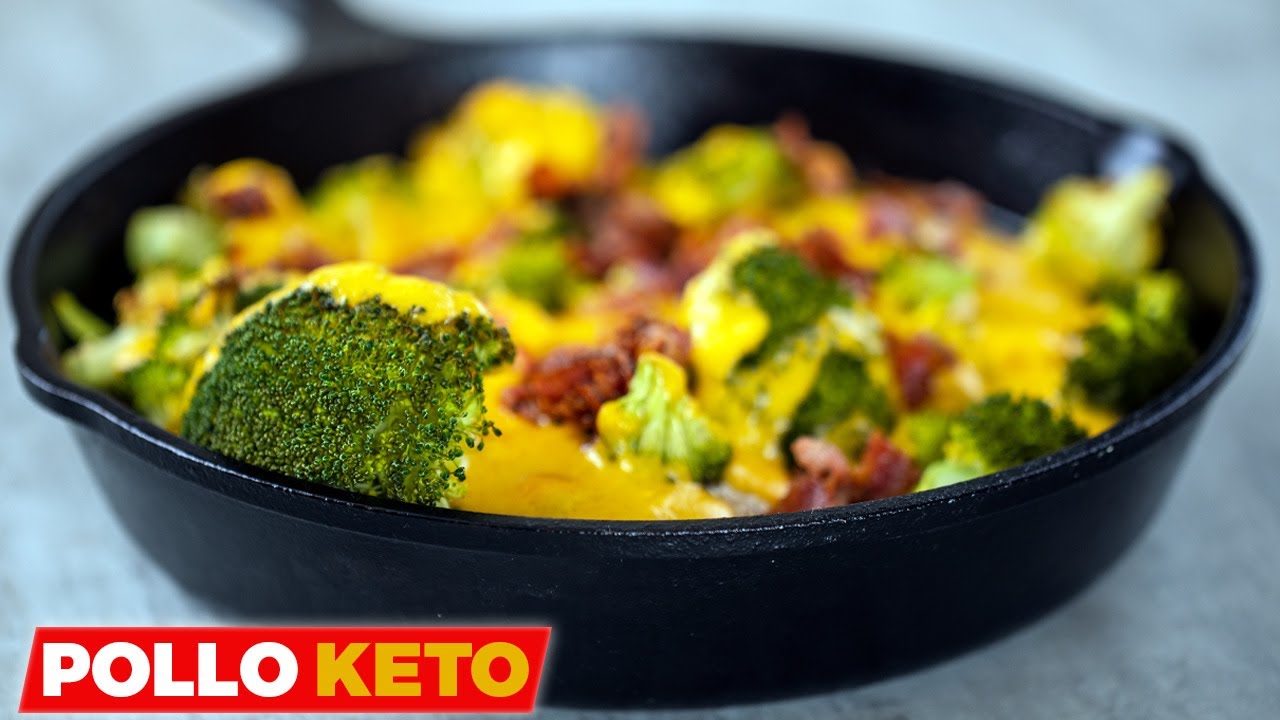 POLLO KETO con BRÓCOLI y TOCINO en crema de queso