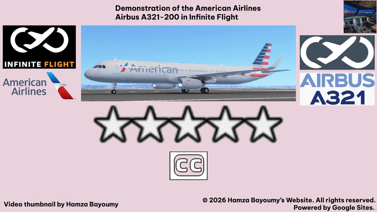 Demonstration of the American Airlines Airbus A321-200 in Infinite Flight