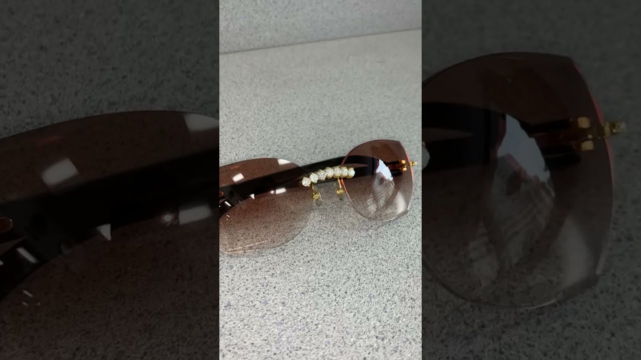 Cartier Frames Black Buffs Iced Out