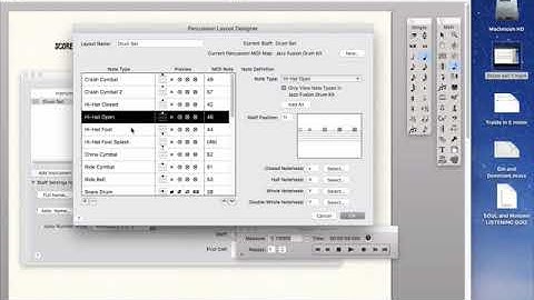 Berklee Drum set notation in FINALE 25 part 2
