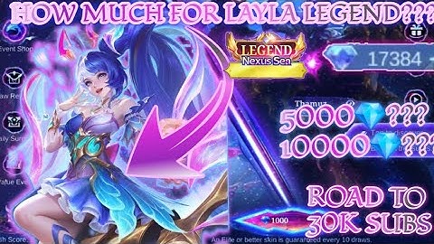 HOW MUCH 💎/DIAMONDS FOR LAYLA LEGEND SKIN "THE BEACON" IN 11.11 NEXUS SEA GACHA DRAWS EVENT | MLBB
