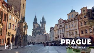 Prague, Czech Republic - The Most Beautiful city in The World - Morning Walking Tour 4K UHD