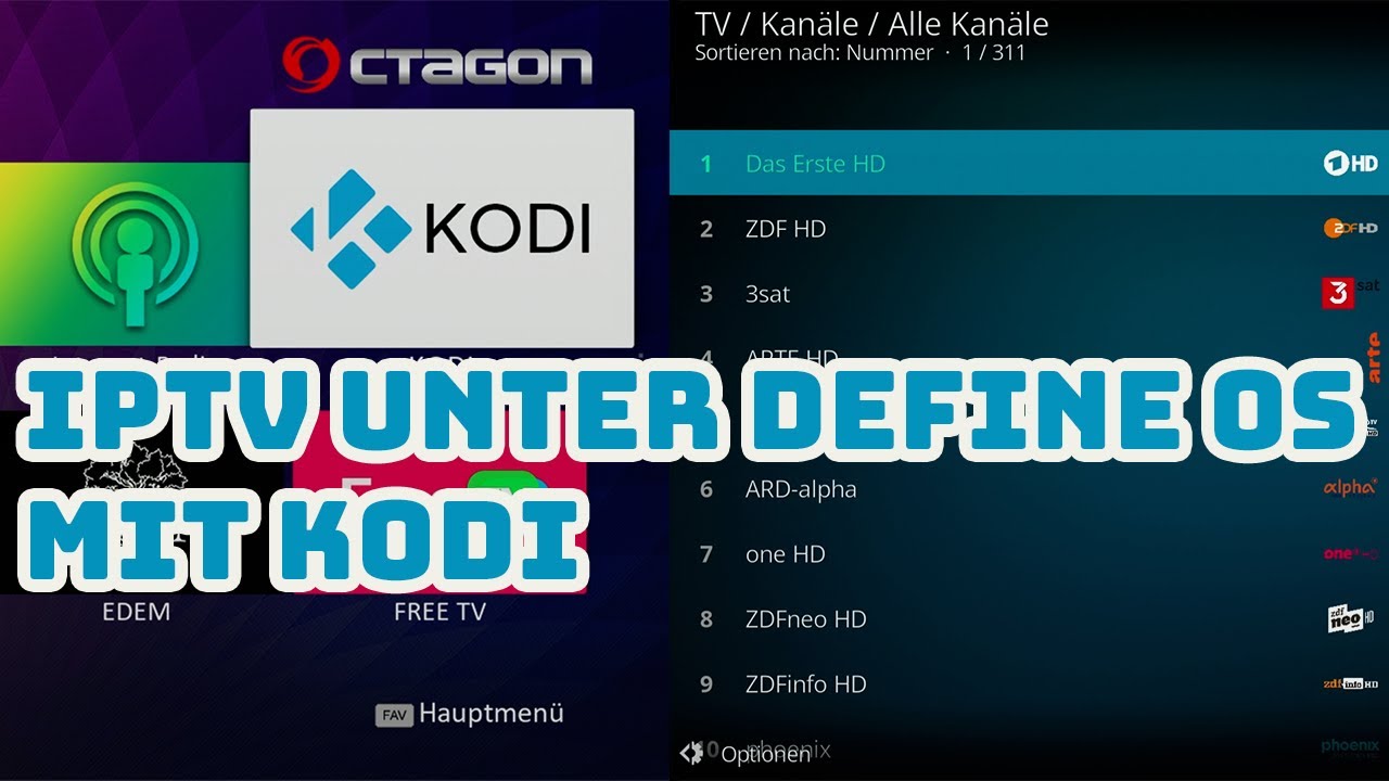 [Tutorial] IPTV unter KODI mit Define OS | Octagon SF8008