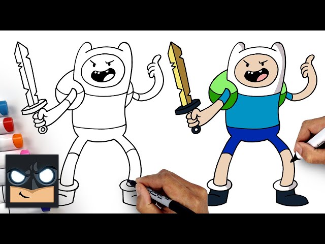 Draw Fin Learn How To Draw Finn The Human From Adventure Time Great Adventure
