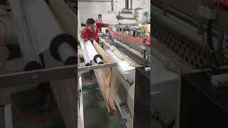 Zhonglong automatic high speed roll garbage bag making machine with auto labelling testing.