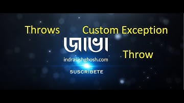 How to Custom Exception using Throws - Java In Bangla