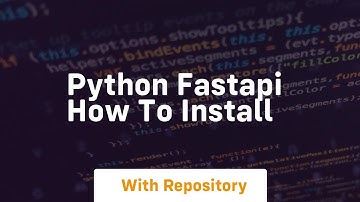 Python fastapi how to install