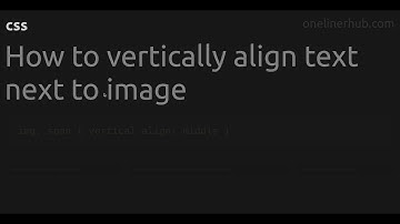 How to vertically align text next to image #css