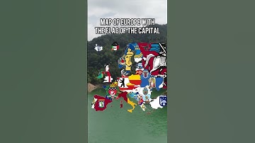 Map of Europe with the flag of the capital #shorts #europe #map #subscribe #viral #geography