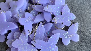 Baby Shower Gifts for Czarina 💜 | Epoxy Resin Art Butterflies | Watch Me Resin