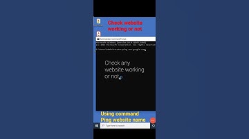 How to check any website working or not using command :ping #iertianstech #shorts