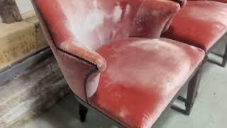 Ben Whistler Red Velvet Dining Chairs