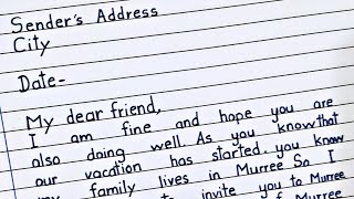 Write a letter to your friend inviting him to spend summer vacation  with you at your place||Letter