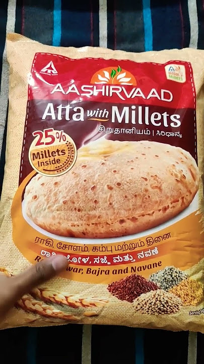 Aashirvaad Atta with Millets 5KG Pack | 25% Millets Inside #aashirvaad #atta #millet #roti