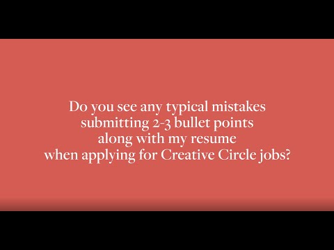 Avoid These Mistakes When Applying for Jobs | Creative Circle