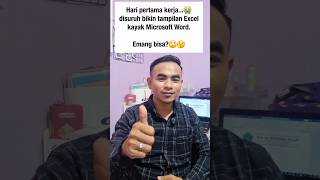 Cara Ubah tampilan Excel jadi seperti Microsoft Word #ExcelTutorial #BelajarExcel##TipsExcel #shorts
