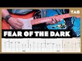 Iron maiden  fear of the dark  guitar tab  lesson  cover  tutorial