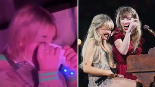 Sabrina Carpenter CRIES After Performing Duet With Taylor Swift at the Eras Tour (White Horse)