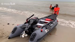First time to test my newly bought Macco inflatable boat and Hangkai 12hp outboard motor. (2.1.22)