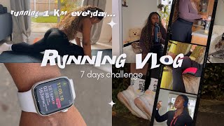 BEGINNER RUNNING VLOG 🏃🏽‍♀️: running 1 KM every day for 5 days *just vibes, no tracking*
