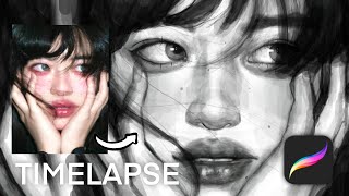Chill Digital Drawing Process from start to finish ✦︎🌺 | Procreate + Timelapse