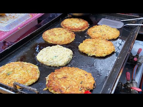 Kimchi Pancake, Chive Pancake │Korean Street Food