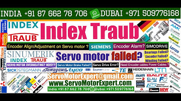 Index Traub CNC Siemens Sinumerik Repair, Servo drive failure causes, Servo motor encoder problems