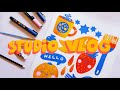 STUDIO VLOG ☆ A Big Water Colour Painting, More Animal Crossing & Sketchbook Spreads!