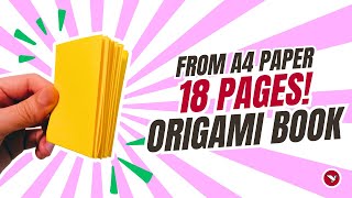 Make A 16-Page Mini Book From One A4 Paper Easy Diy Origami Book Tutorial