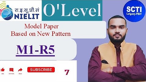 O level IT Tools (M1R5) Model Paper January 2023) | O Level Exam || O Level New Paper pattern | Scti
