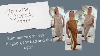 Sewing Co ord Sets for Summer  - some good and some need help!