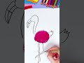 🎨 Let’s Paint the Most Beautiful Flamingo 🌸 Wow! 🖌️