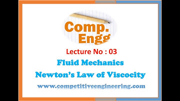 Fluid Mechanics Lecture Newtons Law of Viscosity GATE IES and PSU Video Lecture