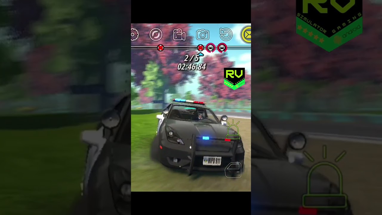 police car chases illegal racing car 